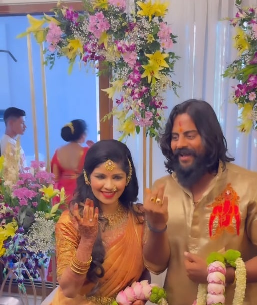 Sauth Star Arun Godwa and Aishwarya Engagement