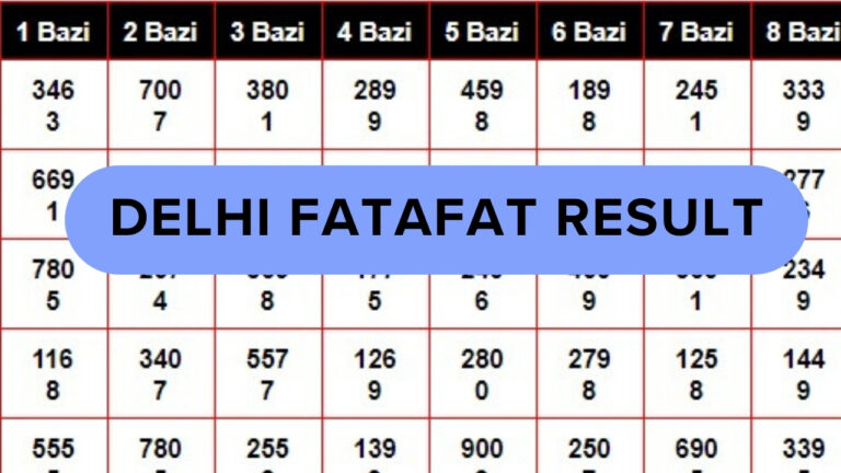 Delhi Fatafat Result